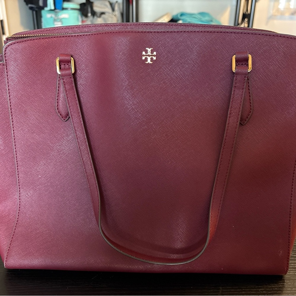 Tory Burch Deep Red Tote Bag